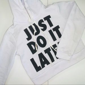 Just Do It Later Cropped Hoodie
